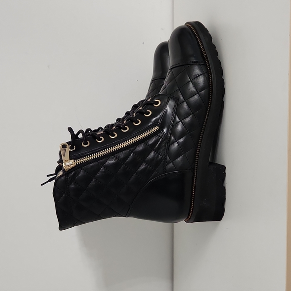 Ron White Quilted Black Leather boots - Picture 1 of 6